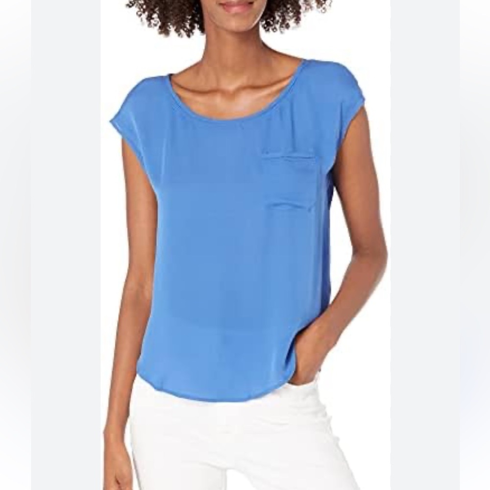 Joie Silk Top in Blue. Size medium.